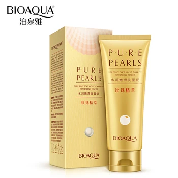 

BIOAQUA Pure Pearls Extract Essence Facial Face Care Cleanser Skin Care Cleaning Face Cleaner Whitening Moisturizing