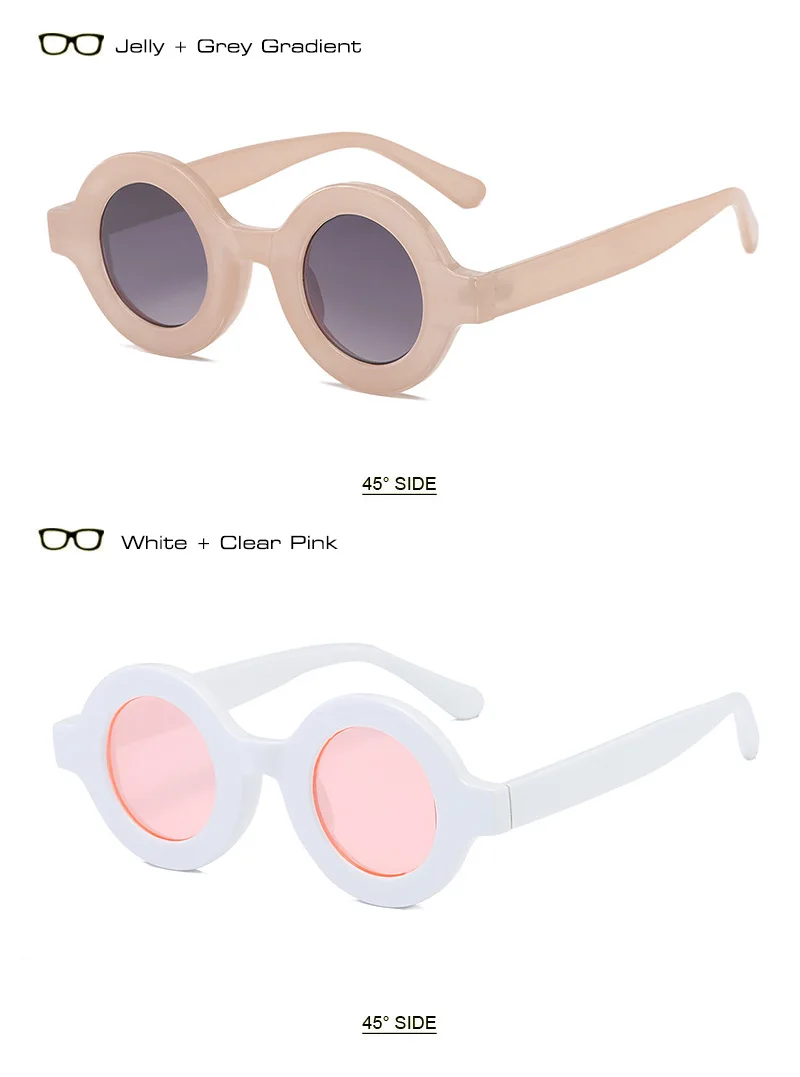 SHAUNA Ins популярные ретро маленькие круглые солнцезащитные очки для женщин рамка с надписью Модные солнцезащитные очки UV400