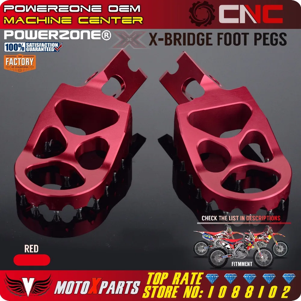 Широкие подножки для велосипеда заготовки MX педали X Bridge CR125 /250 CRF450X CRF230F CRF250R L M