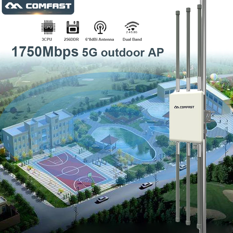 Comfast WA900V2 двухдиапазонный 1750 Мбит/с высокая мощность открытый беспроводной AP WiFi