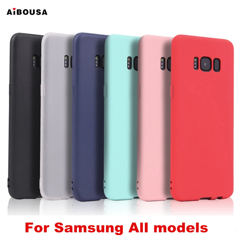 AiBOUSA Silicone Cover For Samsung Galaxy Note8 S8 Plus S6 S7 edge C10 A3 A5 A7 2017 A8 2018 Case Soft TPU for note 8 | Мобильные