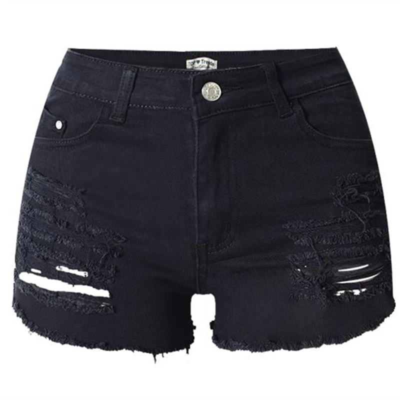 YiQuanYiMei Ripped Short Pants ripped jeans Shorts for women Hole high waist jeans Shorts woman