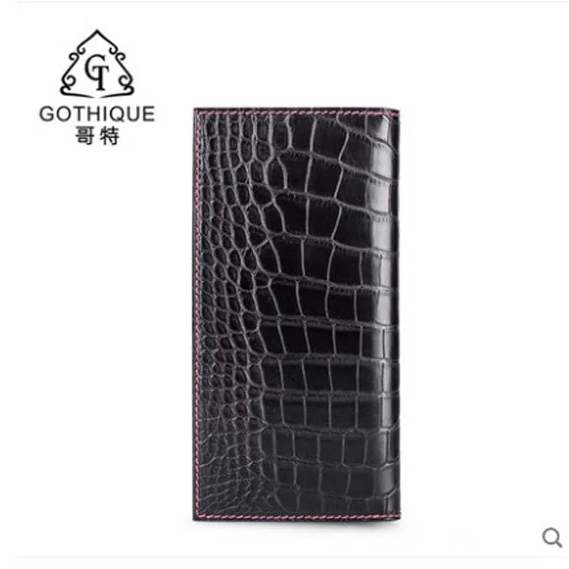 

gete The new Man's leather wallet long leather business crocodile leather wallet
