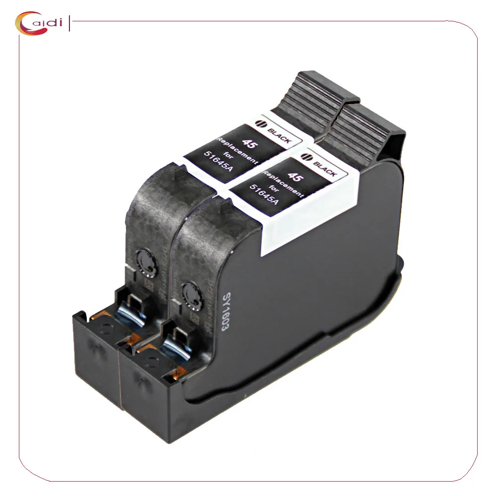 

2Black compatible for HP 45 Ink Cartridge 51645A for HP Deskjet 8200 850C 870C 880 890 930 950 935 952 755 Printer inkjet