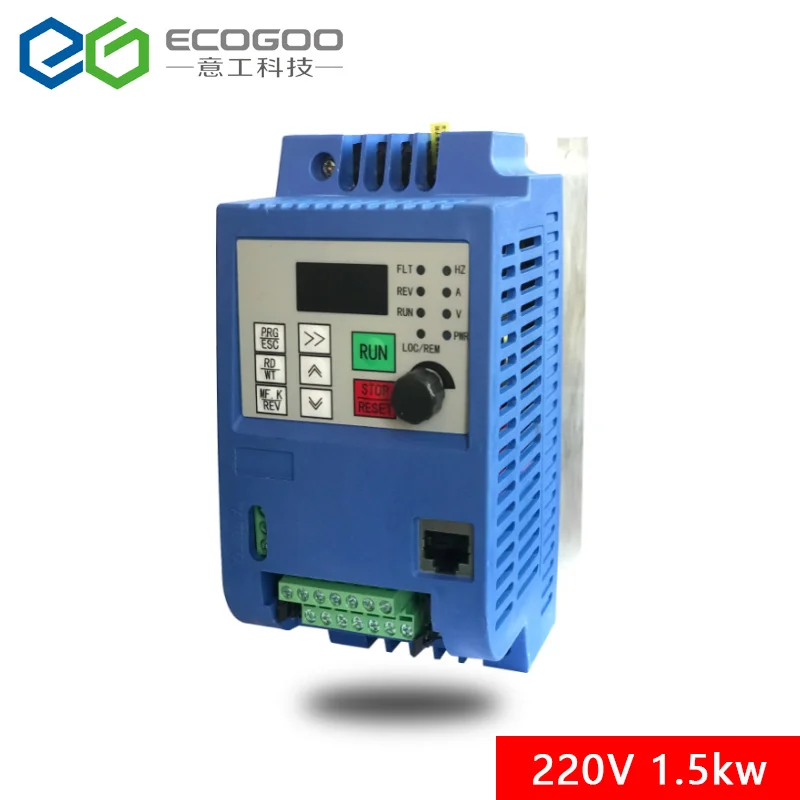 1.5KW Single to 3 Phase Variable Frequency Drive Inverter VFD Adjustable Device 