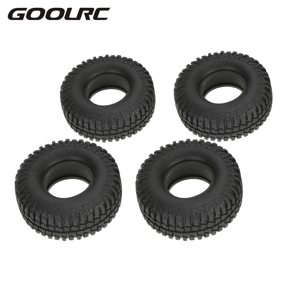 

GOOLRC 4Pcs 1.9" 100mm 1/10 Scale Tires for 1/10 RC4WD D90 Axial SCX10 RC Rock Crawler Parts