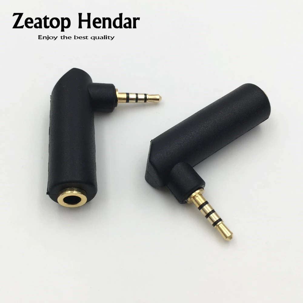 Conector de ángulo recto de 3,5mm hembra a 2,5mm, adaptador auriculares de 4 polos, enchufe estéreo, conector chapado en DIY, 1 ud.|Conectores| - AliExpress