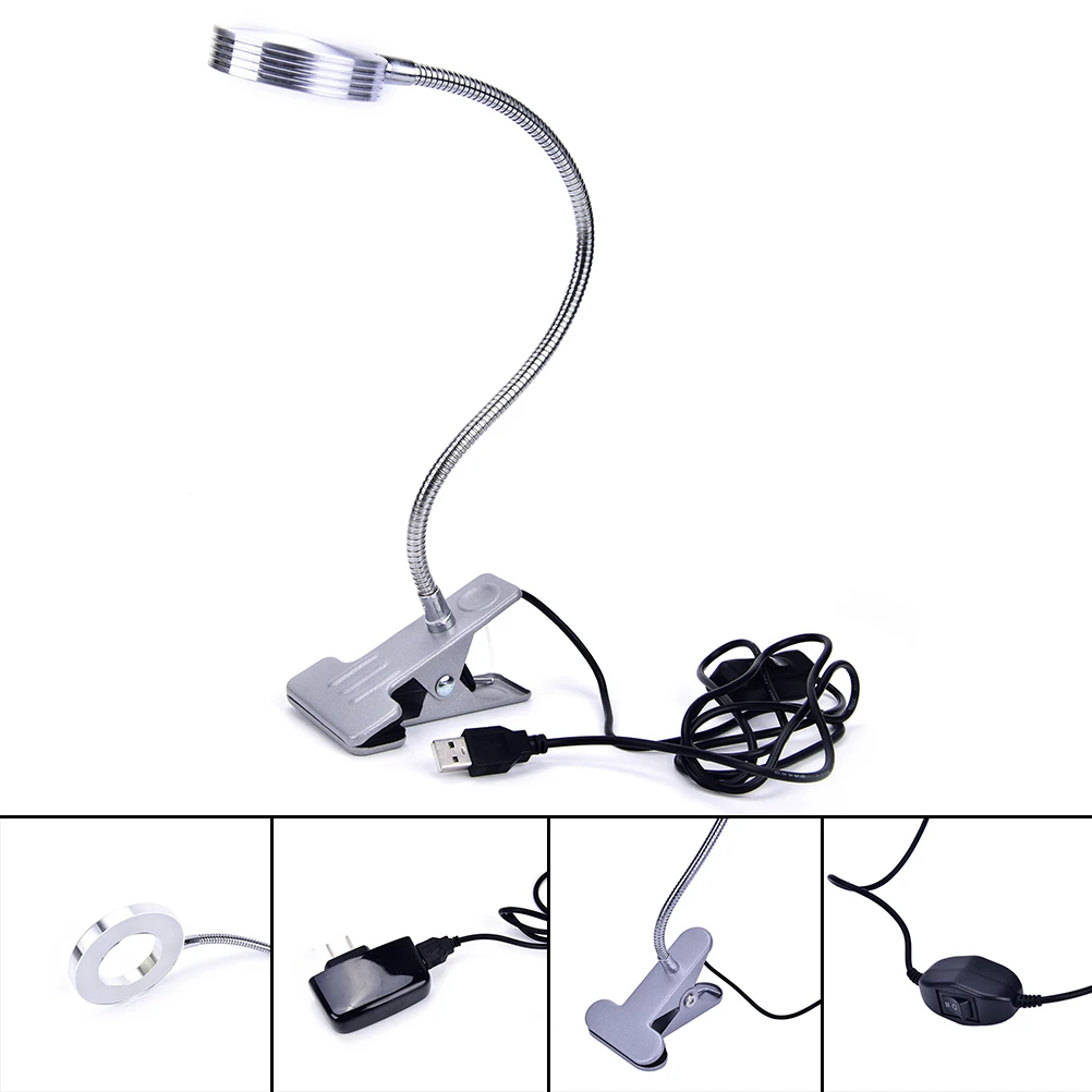 Tattoo Lamp With Clamp USB Cold Light LED Lamp Eyebrow Tattoo Pro Makeup Equipment Nail Art Frosted Brightness Beauty Salon