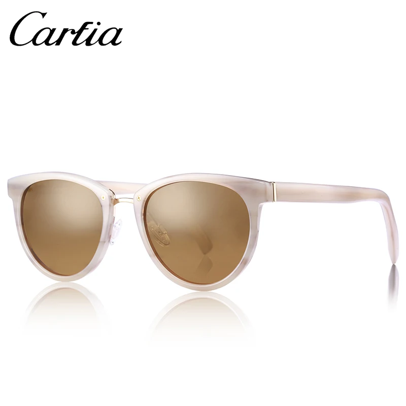 Carfia Ретро Винтаж солнцезащитные очки Для женщин, поляризованные солнцезащитные очки, очки для отдыха путешествия Элитный бренд UV400 CA5106