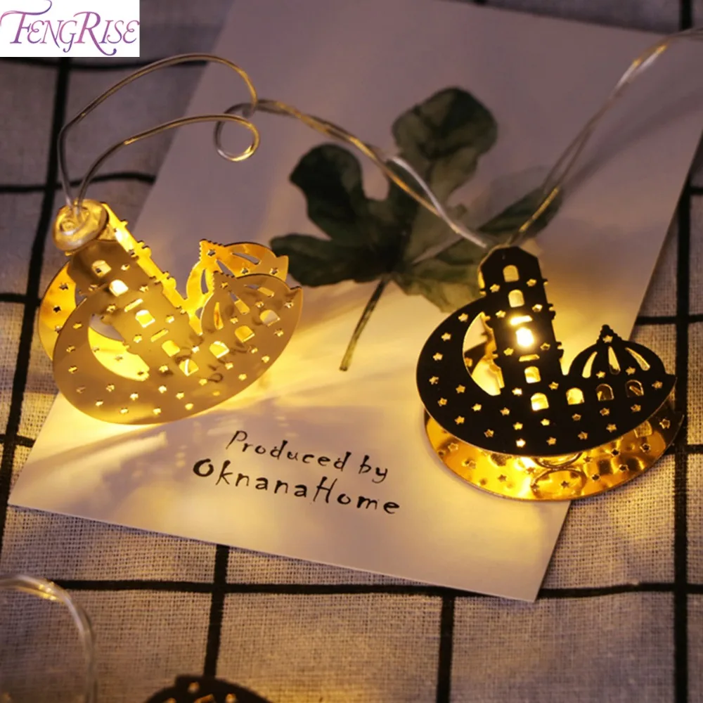 

FENGRISE LED String Light Ramadan Decoration Star Moon Light EID Mubarak Decor For Home Islam Muslim Party Decor Favor Gift