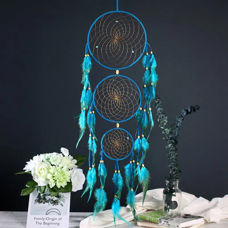 

6 Colors Traditional Handmade Wall Hanging Dream Catcher Home Decor Ornament Kids & Girls' Bedroom Birthday Gift Dream Catcher