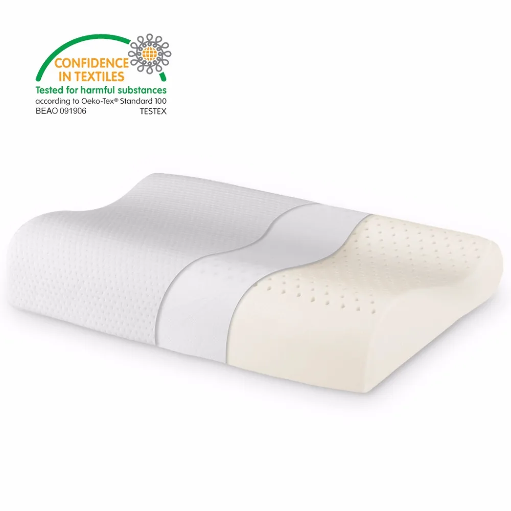 Buy Contoured Dunlop Natural Latex Pillow with 100