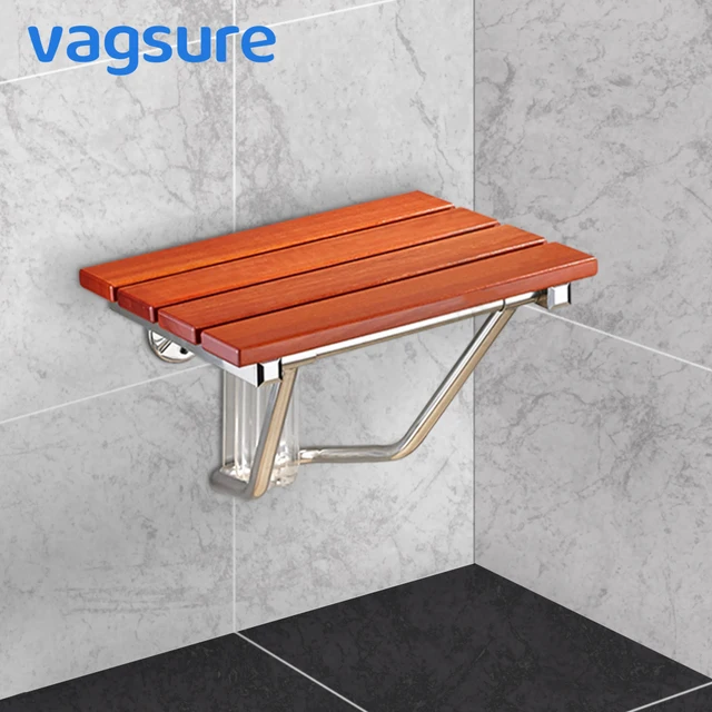 Vagsure Solid Wood Folding Bath Shower Seat Wall Mounted Relaxation Vagsure Solid Wood Folding Bath Shower Seat Wall Mounted Relaxation Chair