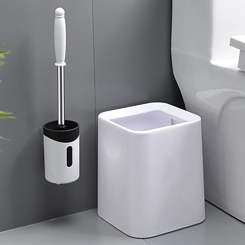 Туалет Чистящая Щетка с держателем комплект клейкий настенный Ванная комната ершик комплект TT-best