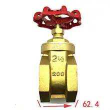 Латунный клапан ворот DN65 2-1/" BSPP Женский 10Bar Рабочая Давление Порты и разъёмы Размеры 39 мм