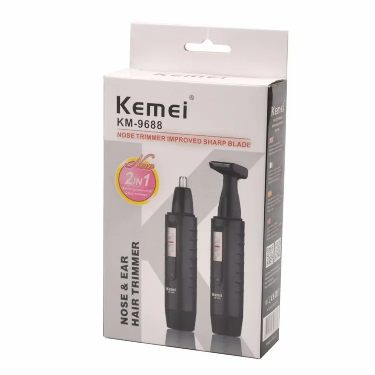 Kemei-KM-9688-2-in-1-Multifunctional-Rechargeable-Shaver-Beard-Eyebrow-Hair-Trimmer-Face-Shaving-Groomer (2)