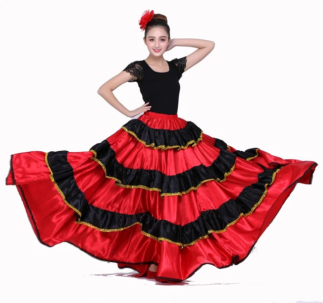 Spanish Dance Costumes Flamenco Dance Skirt Belly Dance Skirt Spanish