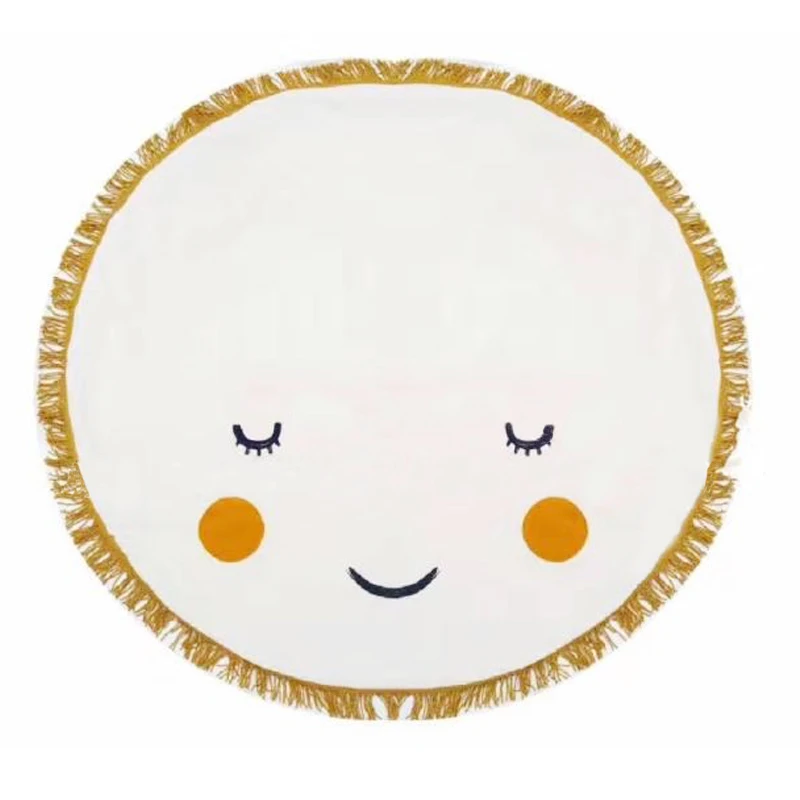 Baby Cartoon Sun Plush Pillow Cute Play Mat Kids Smiley Face Blanket Rug Cushion Stuffed Toy juguetes Carpet Gifts Room Decor (2)