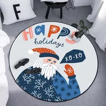 Megayouput Детский круглый ковер с рисунком для гостиной диаметр 60 см/80 см/100 см/120 см машинная стирка нескользящий коврик