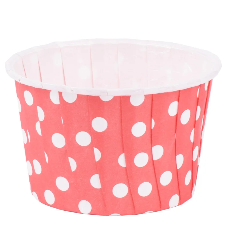 48 шт., форма для кексов, бумажная форма для выпечки, коробка для кексов, коробка для кексов, лоток для яиц, форма для торта, инструменты для украшения - Цвет: red white dot