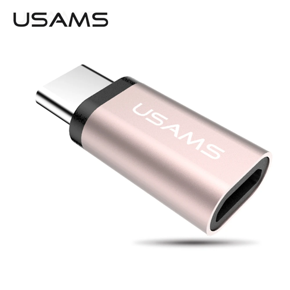 

Micro Usb to Type C Adapter OTG,USAMS Type-C Alumium Alloy Plating Data Sync Charging For Xiaomi Oneplus for Macbook Chromebook