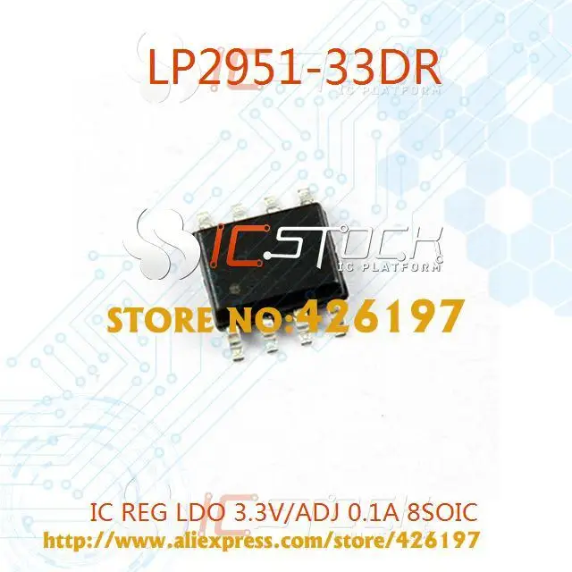 Free Shipping LP2951 33DR IC REG LDO 3.3V/ADJ 0.1A 8SOIC 2951 LP2951 ...