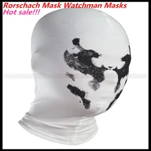 Free size New High Quality Handmade DIY Mask Halloween Watchmen Rorschach Mask Cosplay Costume Paper Mache Pulp Mask in stock