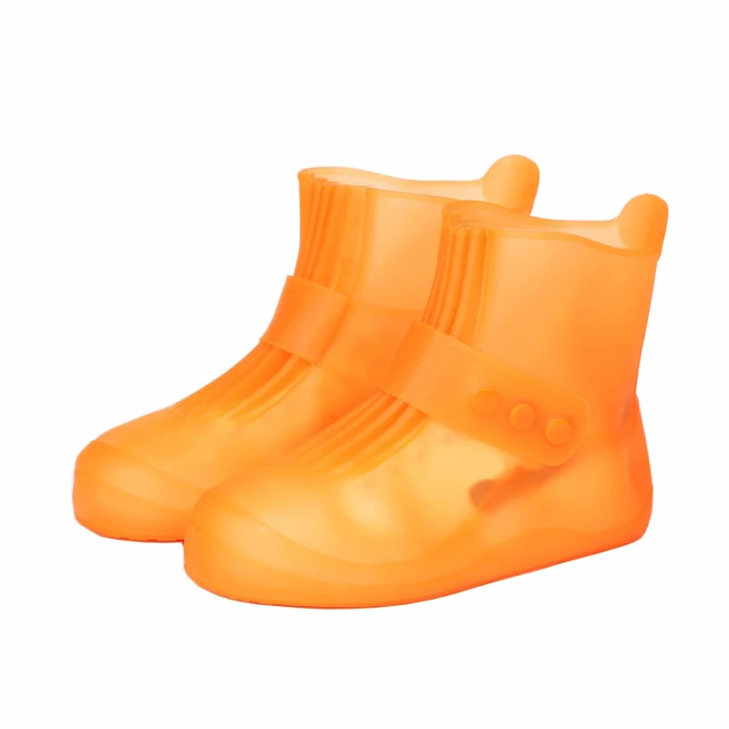 Пара модных нескользящих чехлов для обуви, утолщенные непромокаемые универсальные непромокаемые чехлы для обуви для взрослых, портативная дорожная посуда-TN - Цвет: orange