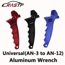 

RASTP -Car Replace tool Adjustable Aluminum WRENCH HOSE Fitting Tool Aluminum Spanner Double Function AN3-AN12 RS-TC005