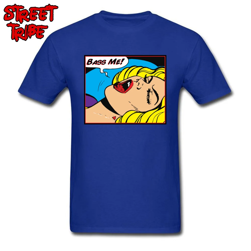 Cool Bass Me O-Neck T-shirts Fall Tops & Tees Short Sleeve for Men Oversized Pure Cotton Casual T Shirts Drop Shipping Bass Me blue