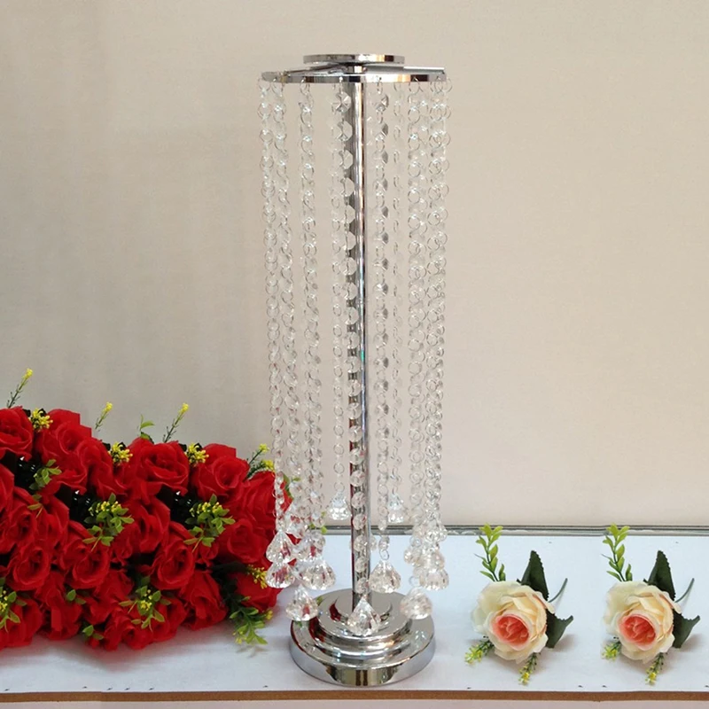 PEANDIM 55cm Tall Acrylic Wedding Table Centerpiece Home Party Wedding Flowers Decor Road Leads Flower Rank