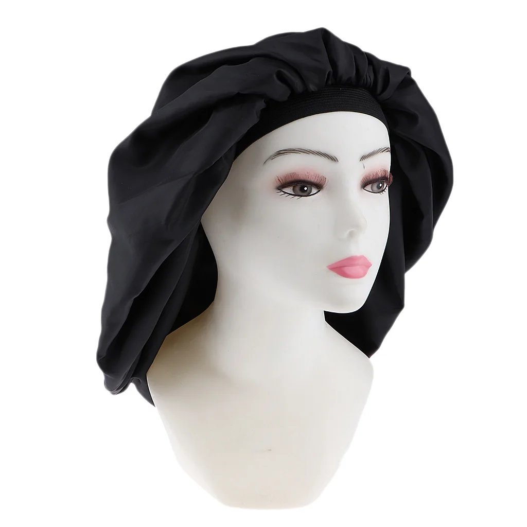 Satin Lined Sleep Slouchy Cap Sleeping Night Caps Shower Caps Hat Curly Headwear Gifts for Frizzy Hair Women