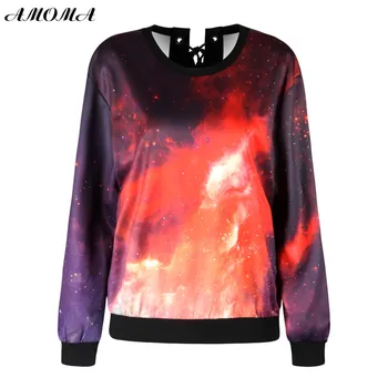 

AMOMA Round Neck Pullover 3D Printing Rope sweatshirt Red Dragon