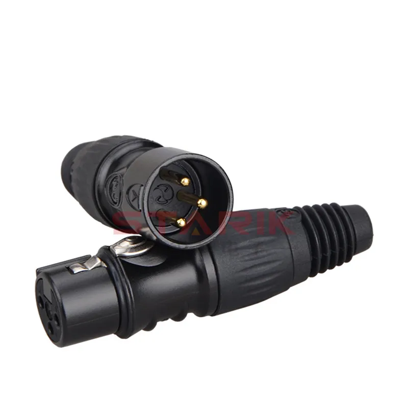 NEUTRIK YONGSHENG GOLD 3 Pin YS177 Male XLR PLUGS YS176 Female XLR Connector jack free shipping