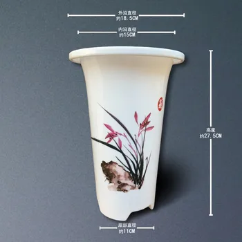

White melamine plastic orchid pots wholesale