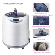 Sauna Steam Generator 2L Fumigation Machine Home Steamer Steam Generator for Sauna Kits Spa Tent Body Therapy EU or US Plug