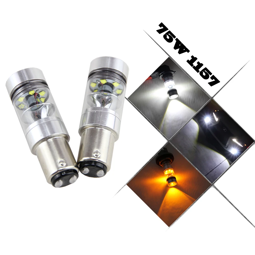 2x 1157 BAY15D 2057 T25 1206 3020 15 SMD LED Car Brake Stop Tail Backup