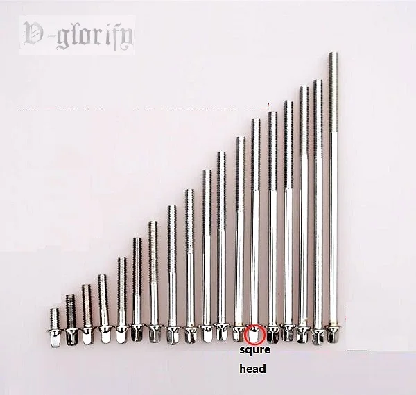 

M6 common use standard outer square bolts drum bolts drum screws 10.15.20.25.30.35.40.45.50.55MM
