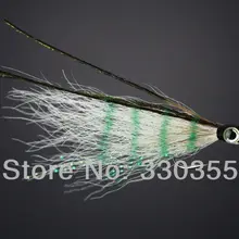 100 шт. обманщик мухи белый/зеленый/Шайнер Fly Рыболовные приманки