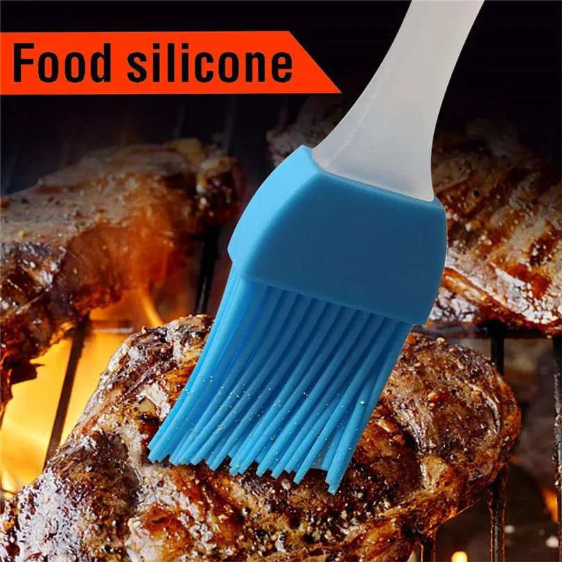 Newest Multi Functional Silicone Baking Bakeware Bread Cook Brushes Pastry Oil BBQ Basting Brush Tool for kitchen #3d13 (6)