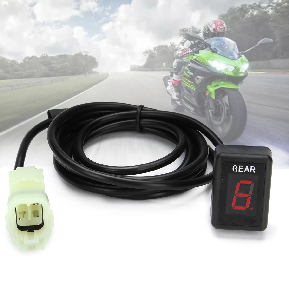 

Waterproof Motorcycle 1-6 Speed Gear Indicator Red LED Display for Kawasaki ER-6F 6N Z750 Ninja 250 300 Z250 Z800 Versys1000
