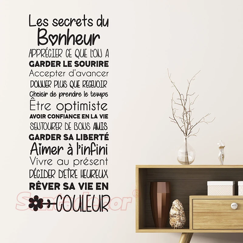 Autocollant Mural Vinyle Personnalisé – Citation Et Décoration – Fabriqué à La Commande