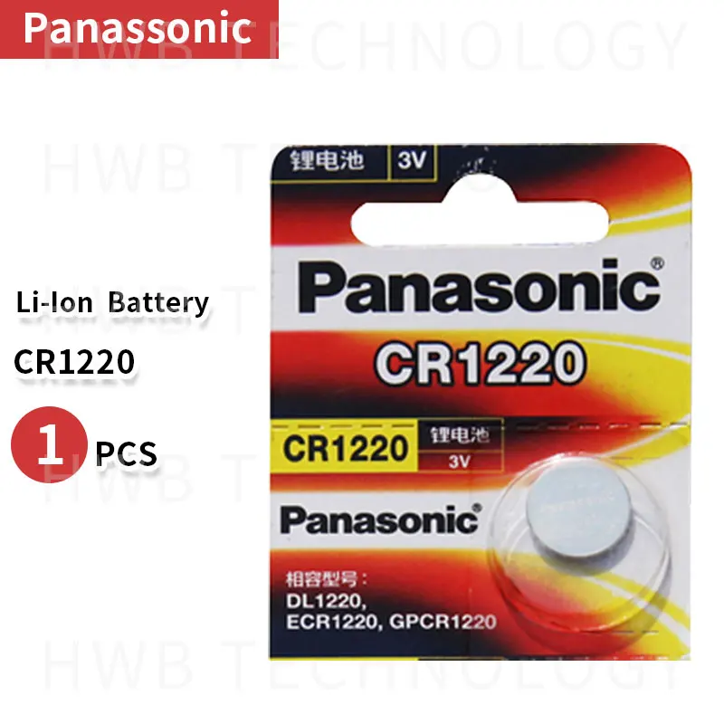 

1pcs Panasonic CR1220 Button Cell Coin Batteries CR1220 Car Remote Control Electric Alarm 3V Lithium Battery