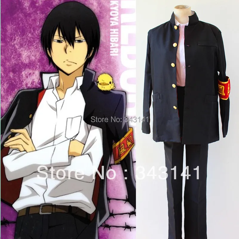 Japanese anime costume katekyo hitman reborn Hibari Kyouya five piece