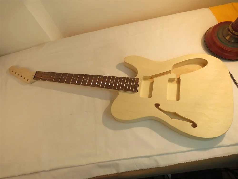 

Unfinished electric guitar including guitar neck and guitar body set #101