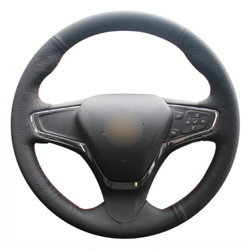 

DIY Sewing-on Black Suede Steering Wheel Cover Exact Fit For Chevrolet Cruze 2015 Volt 2016 2017