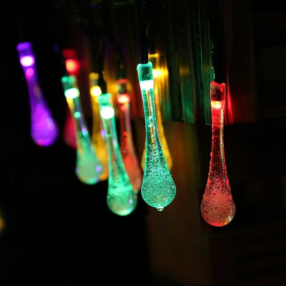 Water Drop Solar String Fairy Waterproof Lights (22)