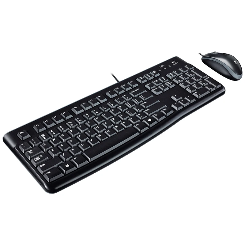 Logitech MK120 Wired Keyboard Mouse Combo Waterproof Mute 1000dpi Optical Tracking Keyboard and Mouse Set