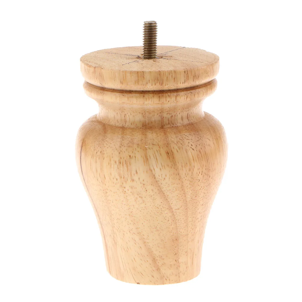 Set of 4 Wood Furniture Feet Sofa Leg Couch Chair Bed Ottoman Cabinet Vase for Home Office Room DIY Party Decorative Vase Gift
