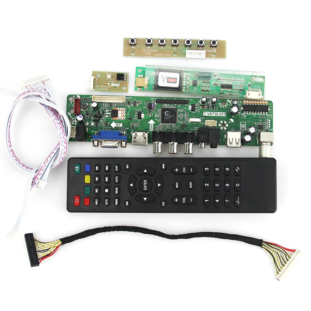 T.VST59.03 LCD/LED Controller Driver Board For B156XW01 V.2 LTN156AT01  (TV+HDMI+VGA+CVBS+USB) LVDS Reuse Laptop 1366x768|lcd/led controller driver  board|board boardlcd controller driver board - AliExpress